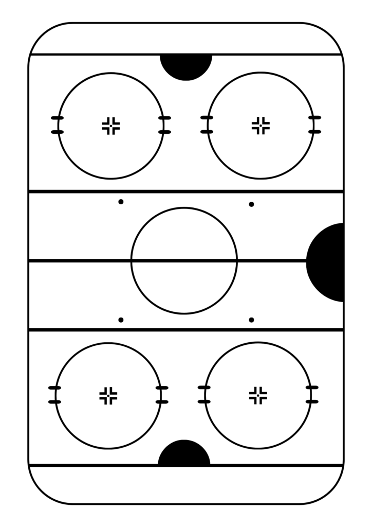 Printable hockey rink template