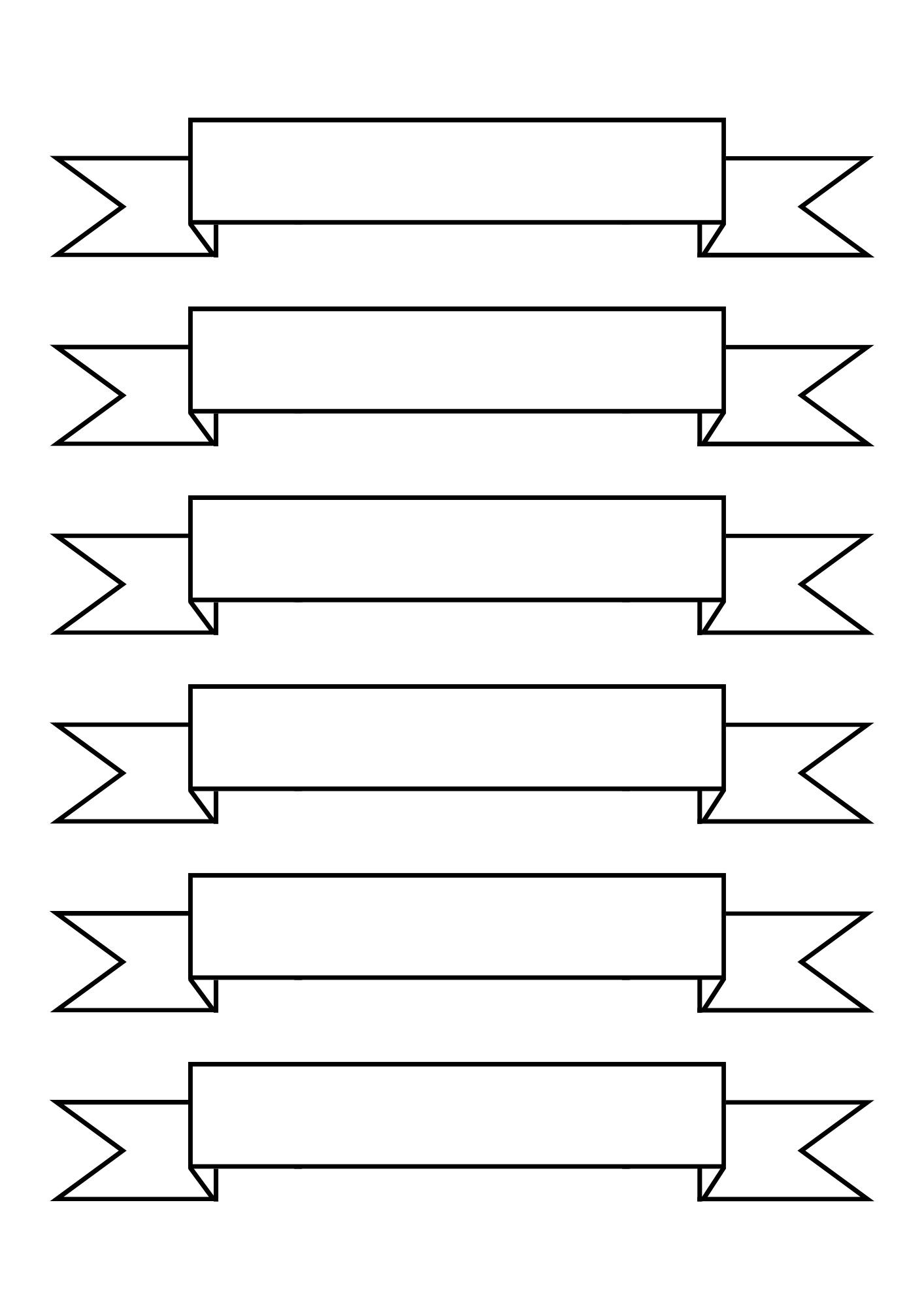Printable blank ribbon template