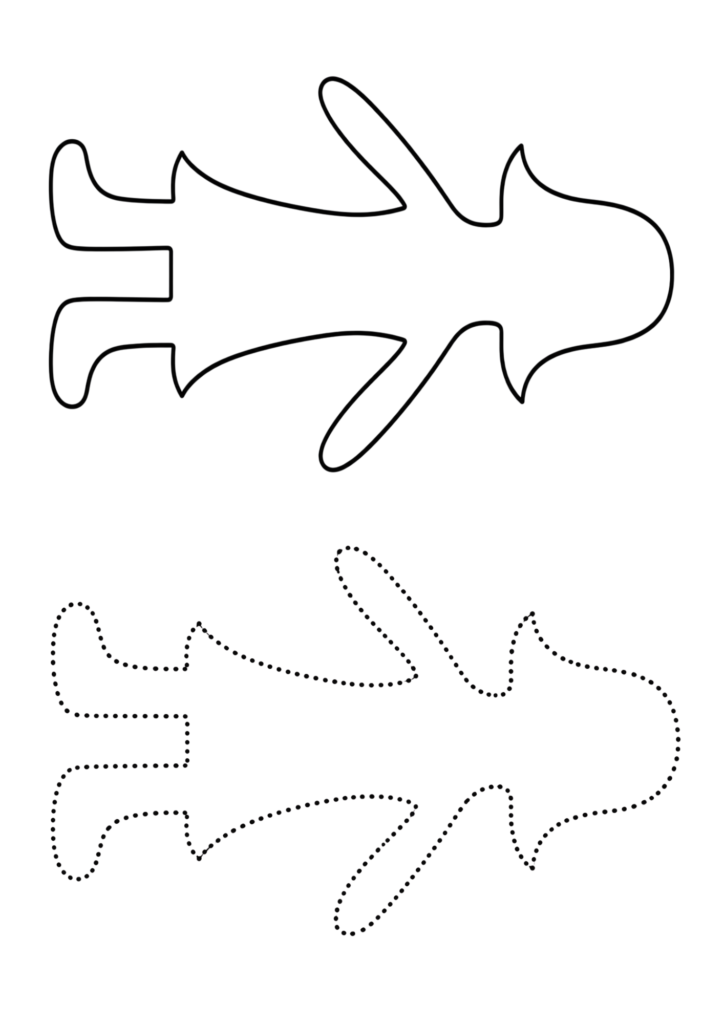Printable blank paper doll template