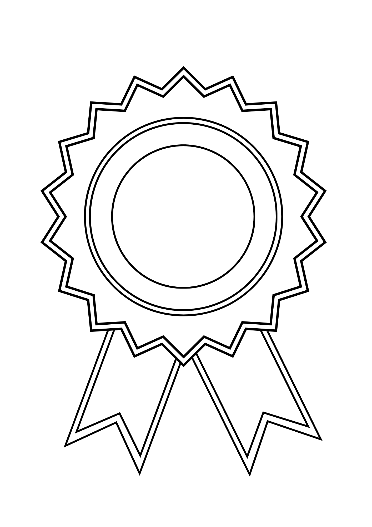 Printable blank ribbon template
