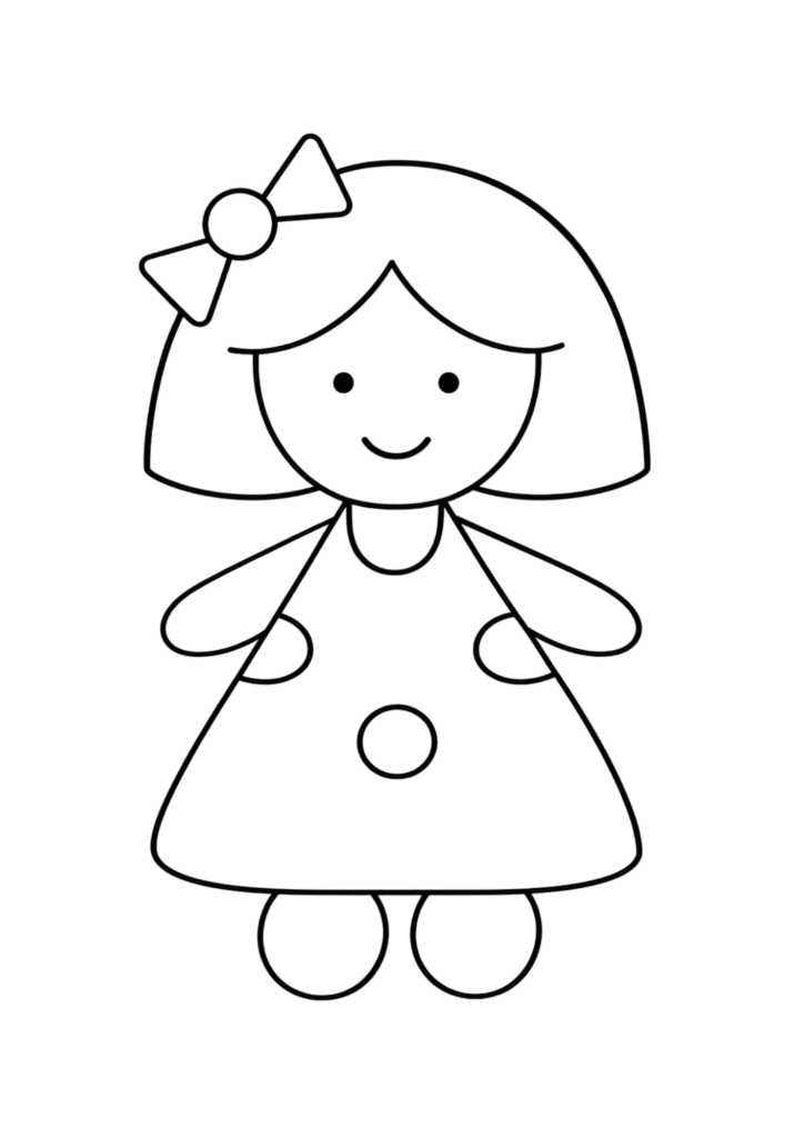 Printable blank paper doll template