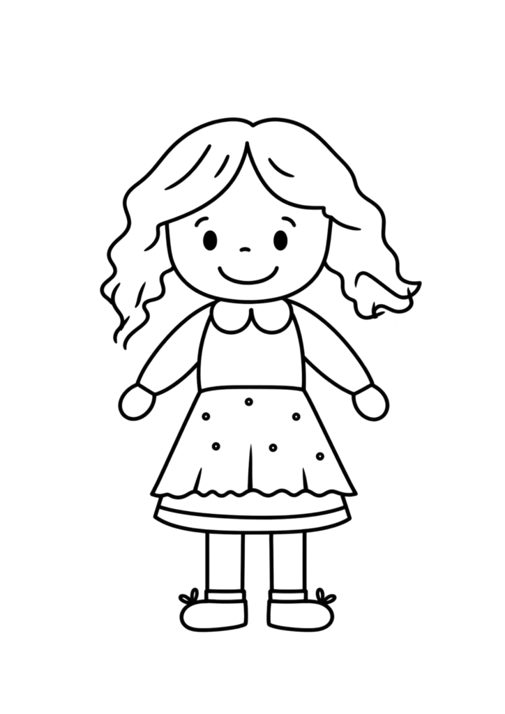 Printable blank paper doll template