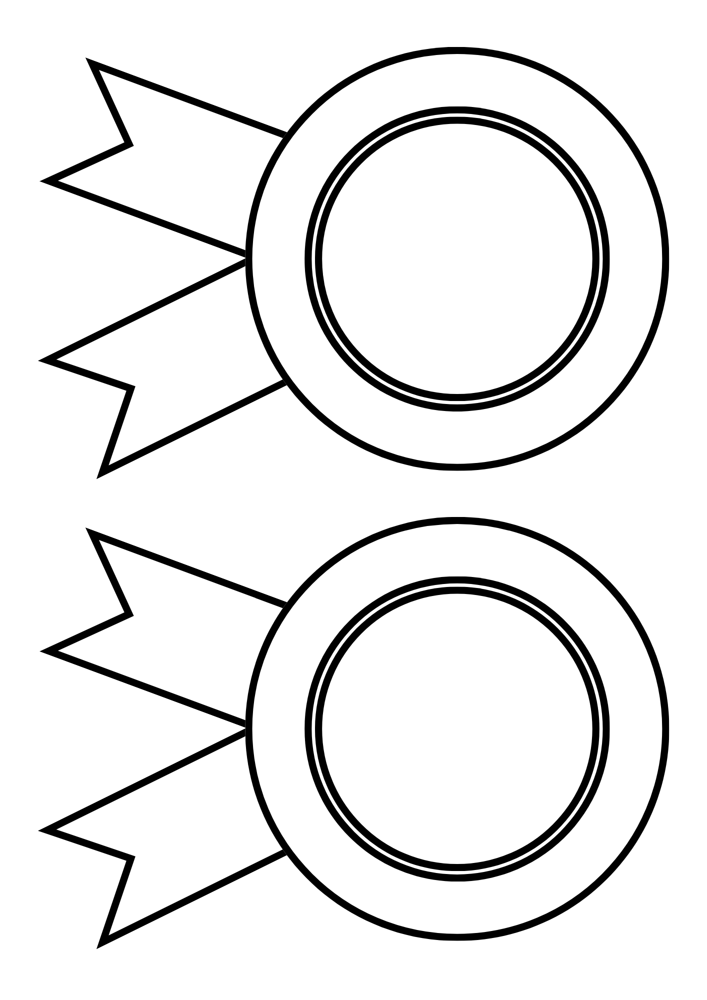 Printable blank ribbon template