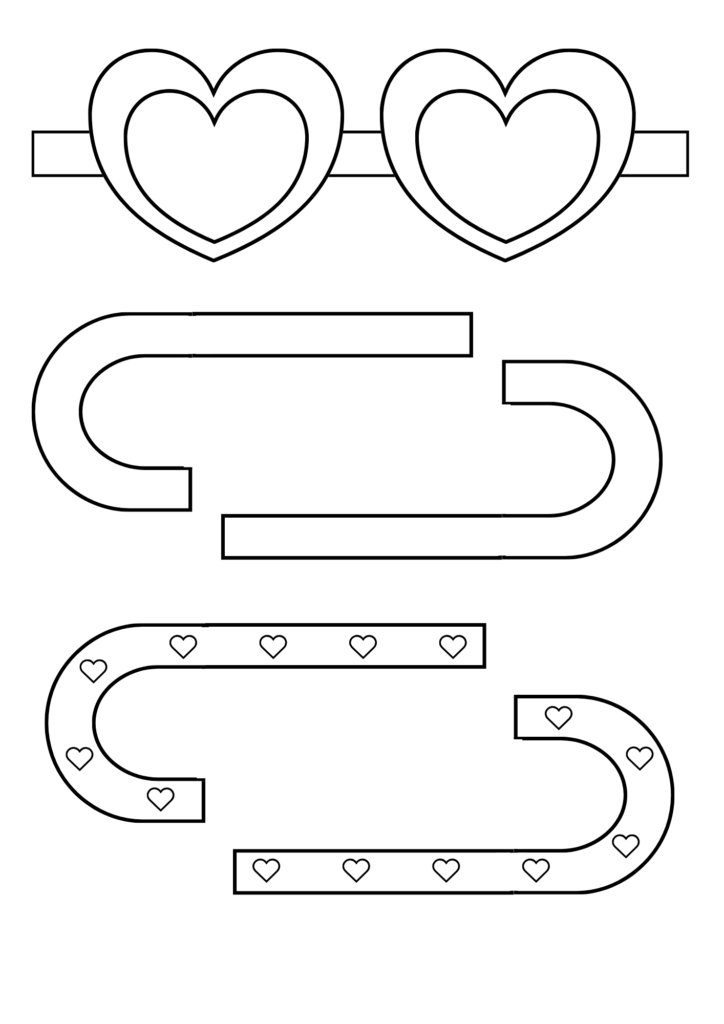 Printable paper glasses template