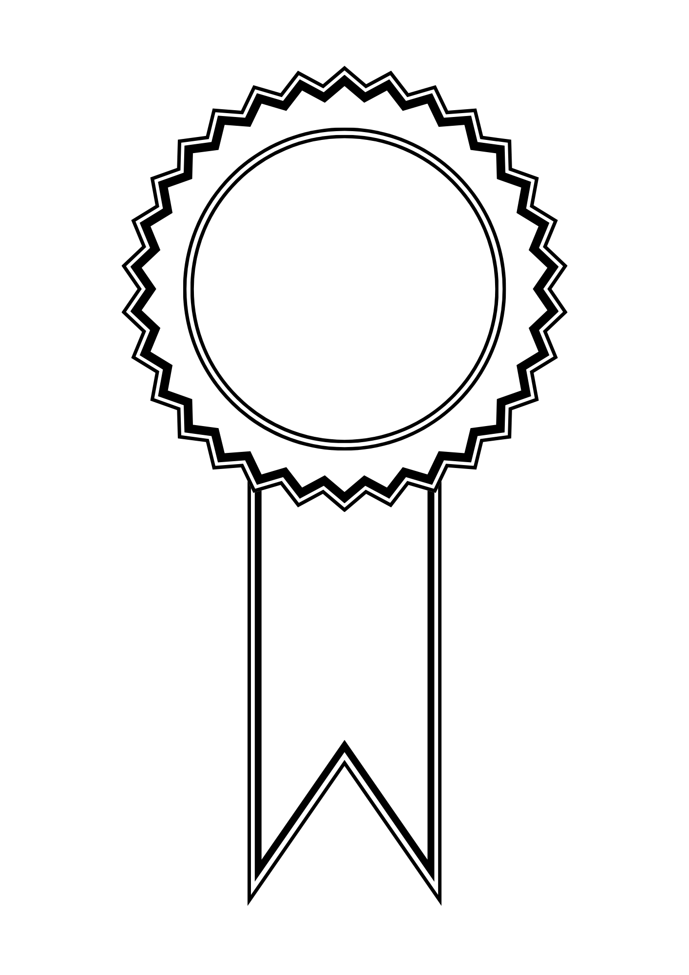 Printable blank ribbon template