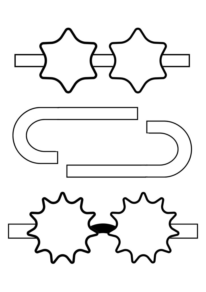 Printable paper glasses template