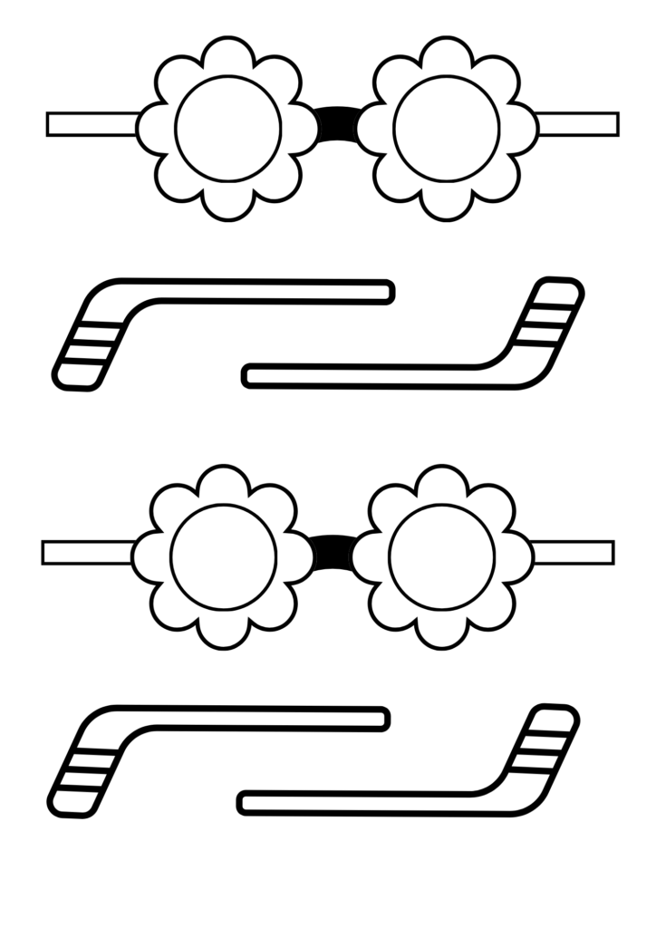 Printable paper glasses template