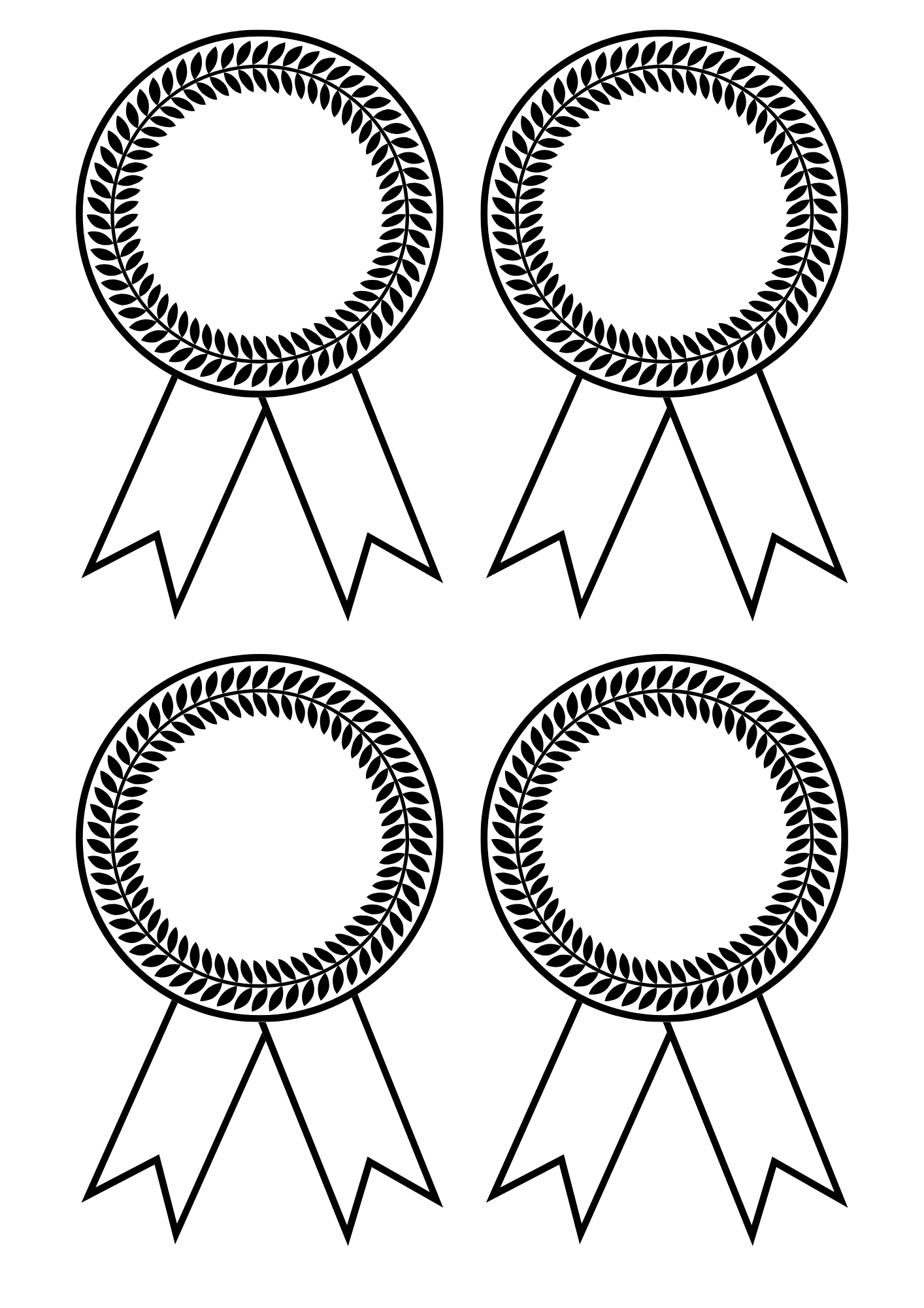 Printable blank ribbon template