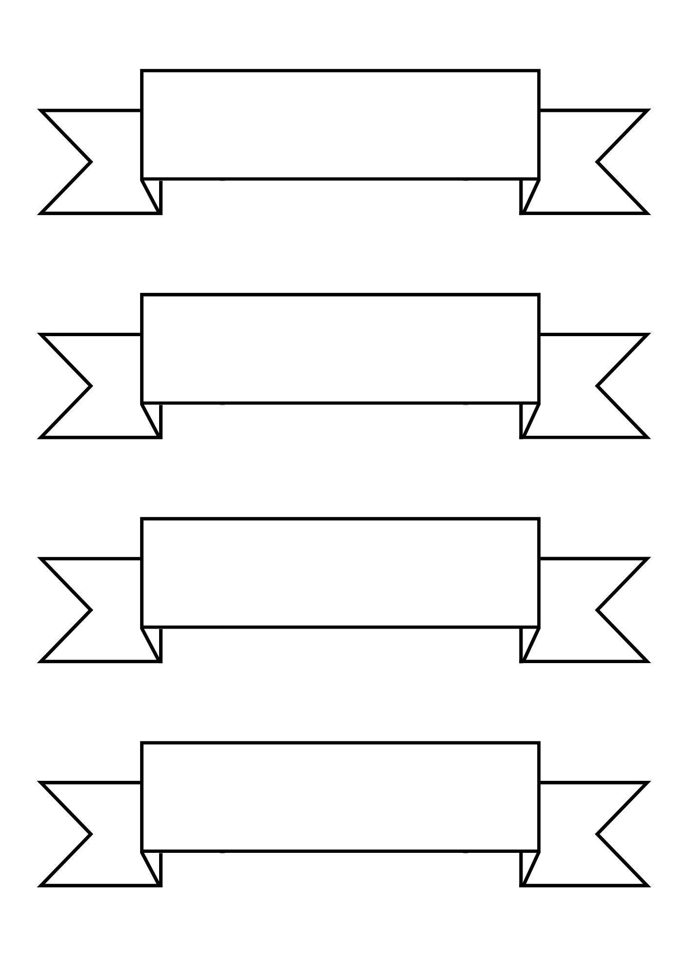 Printable blank ribbon template