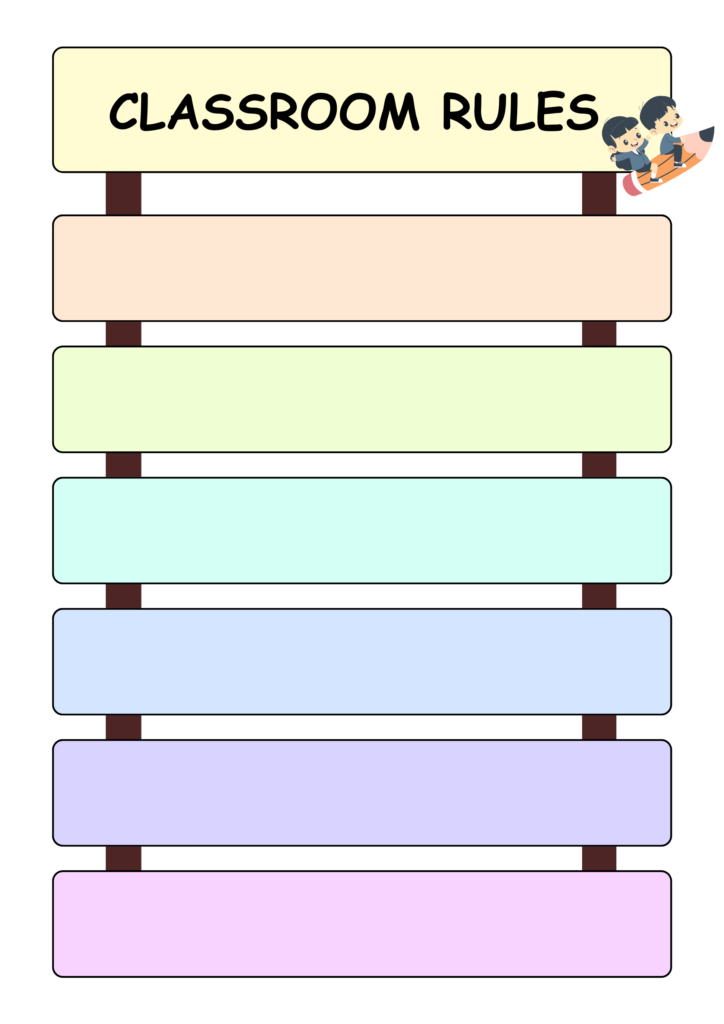 Printable blank classroom rules template