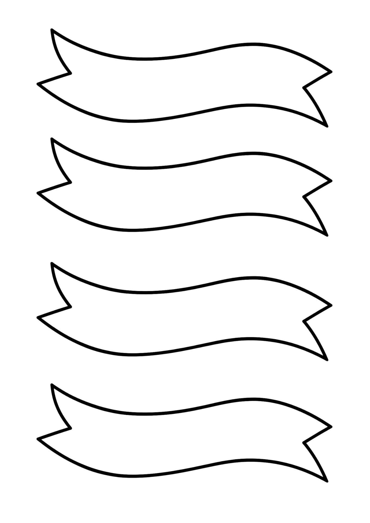 Printable blank ribbon template